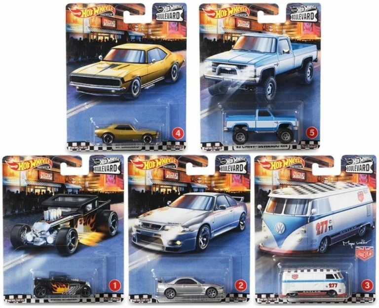 2020 HOT WHEELS BOULEVARD MIX 1 SET OF 5 #01-05