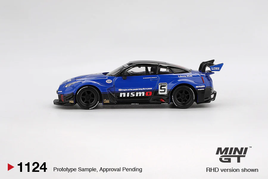 2025 MINI GT #1124 LB-Silhouette WORKS GT NISSAN 35GT-RR Ver.2 Blue - Image 2