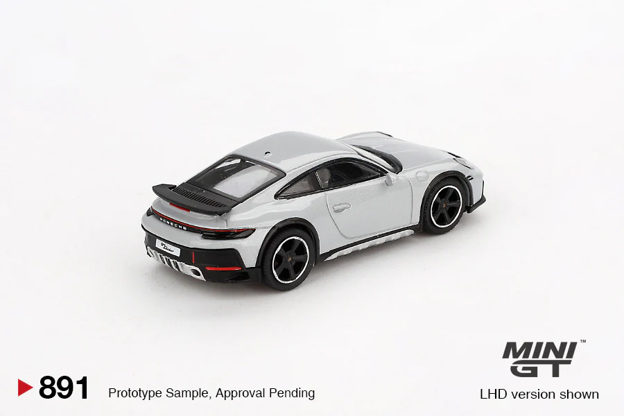 2025 MINI GT #891 Porsche 911 Dakar Ice Gray Metallic - Image 4