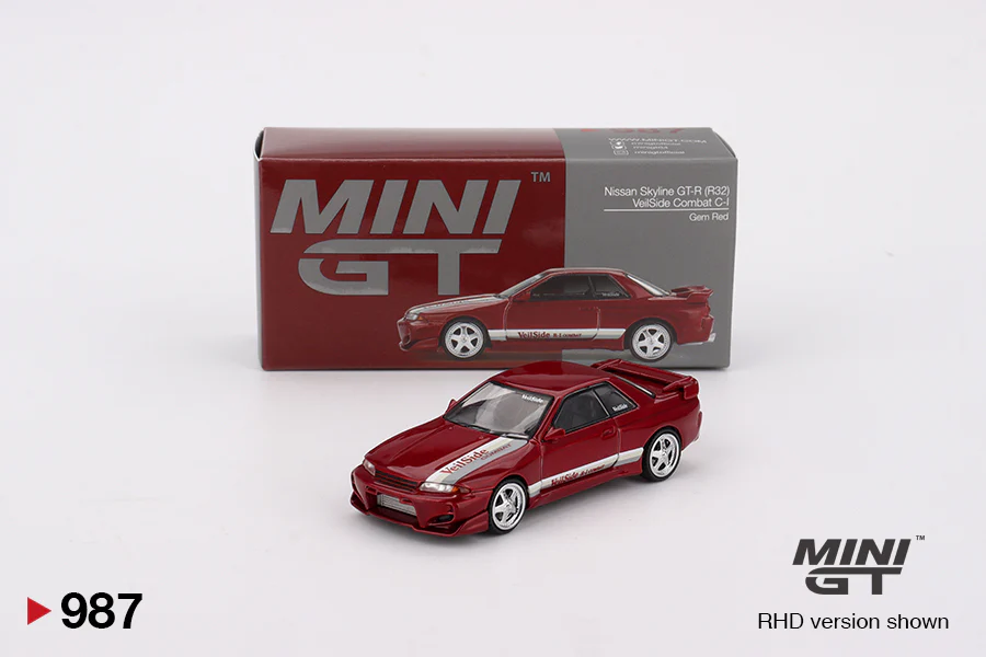 2025 MINI GT #987 Nissan Skyline GT-R (R32) VeilSide Combat C-I Gem Red