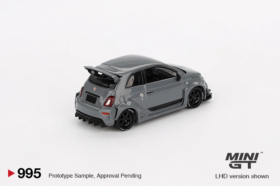 2025 MINI GT #995 Abarth 595 LB-WORKS x Abas Works Grey - Image 4