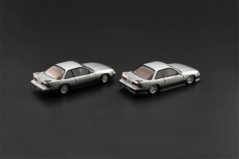 BM CREATIONS 1/64 Nissan Silvia S13 Silver Grey - Image 4