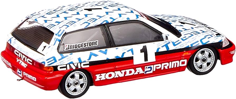INNO64 1/64 HONDA CIVIC EF9 Gr.N #1 Suzuka Test Car 1990 AYRTON SENNA - Image 2