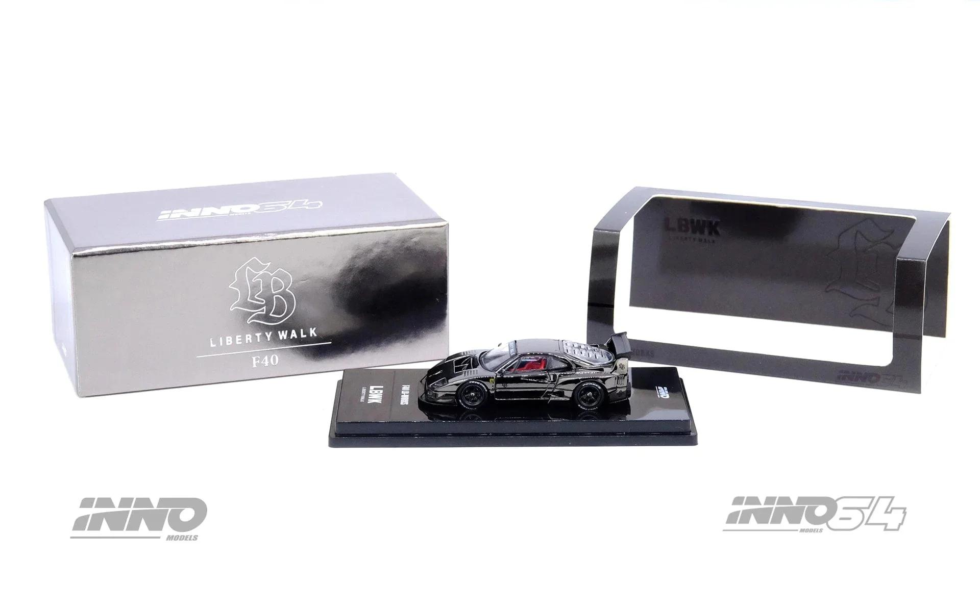 INNO64 1:64 LBWK Ferrari F40 Chrome Black 2025 - Image 5