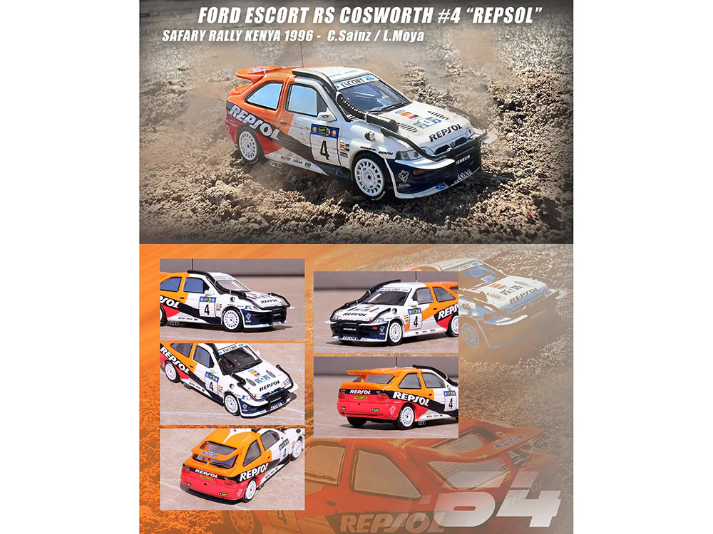 INNO64 FORD ESCORT RS COSWORTH #4 REPSOL SAFARY RALLY KENYA 1996