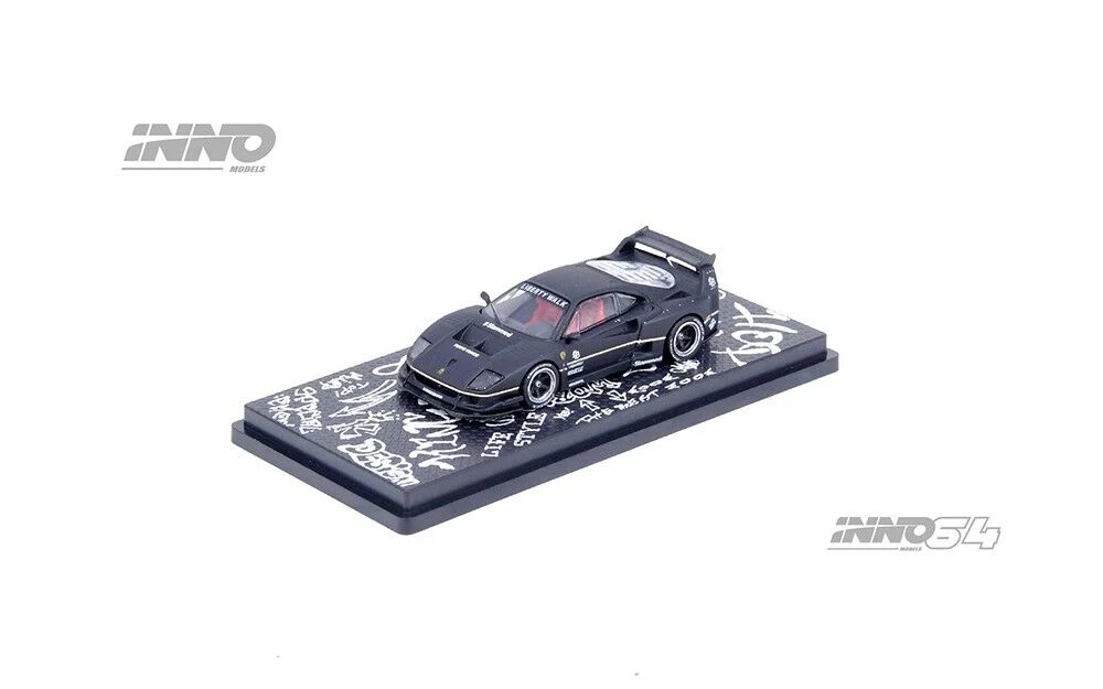 INNO64 LBWK Ferrari F40 Matte Black HONG KONG TOYCAR SALON 2023 SPECIAL EDITION - Image 2