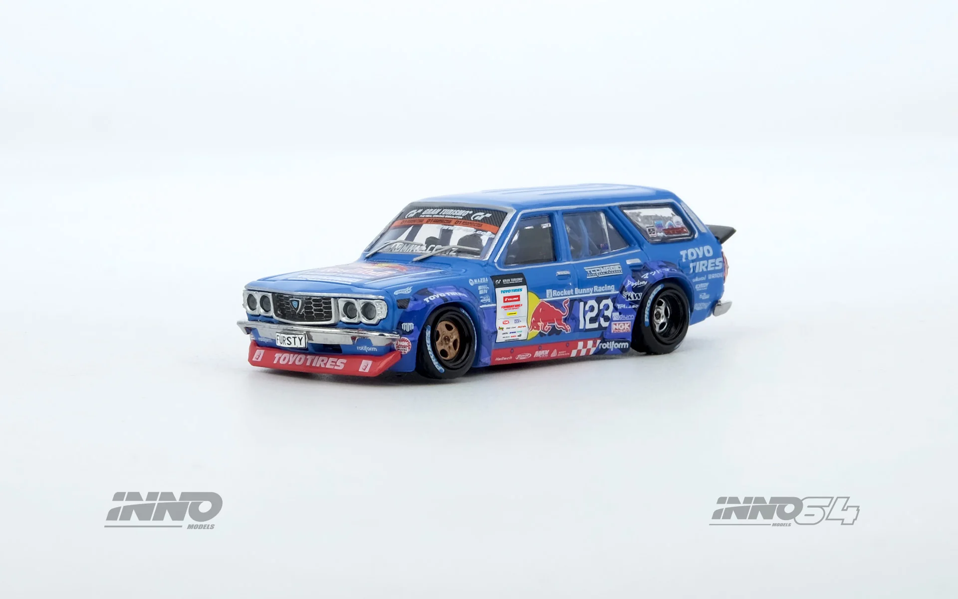 INNO64 Mad Mink 1976 Mazda RX3 Station Wagon - D1GP 2024 Series - Image 6