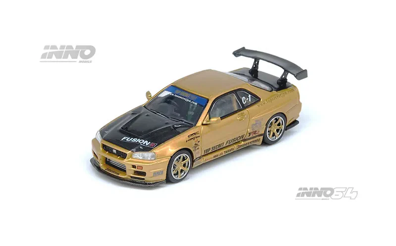 INNO64 Nissan Skyline GT-R R34 Top Secret Gold - Image 2