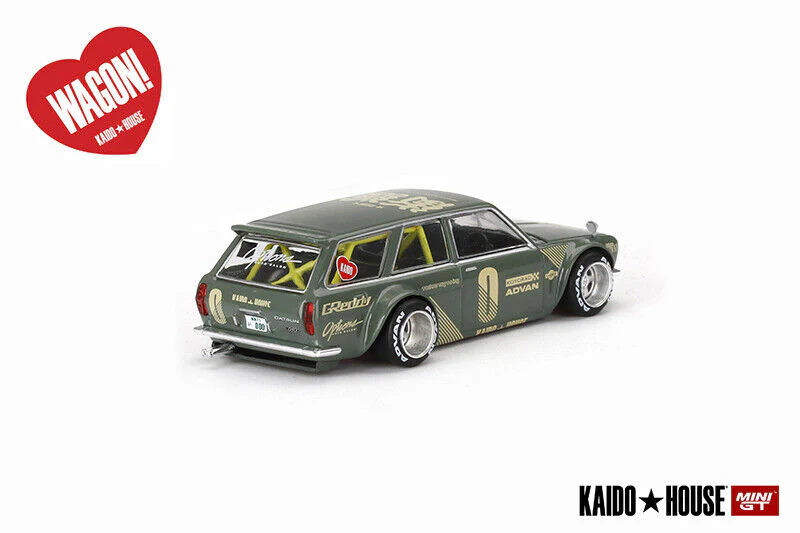 Kaido House x MINI GT Datsun KAIDO 510 Wagon Green RHD 010 - Image 3