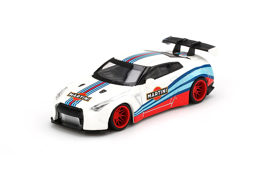 MINI GT #133 LB★WORKS Nissan GT-R R35 Type 1,Rear Wing Martini - Image 2