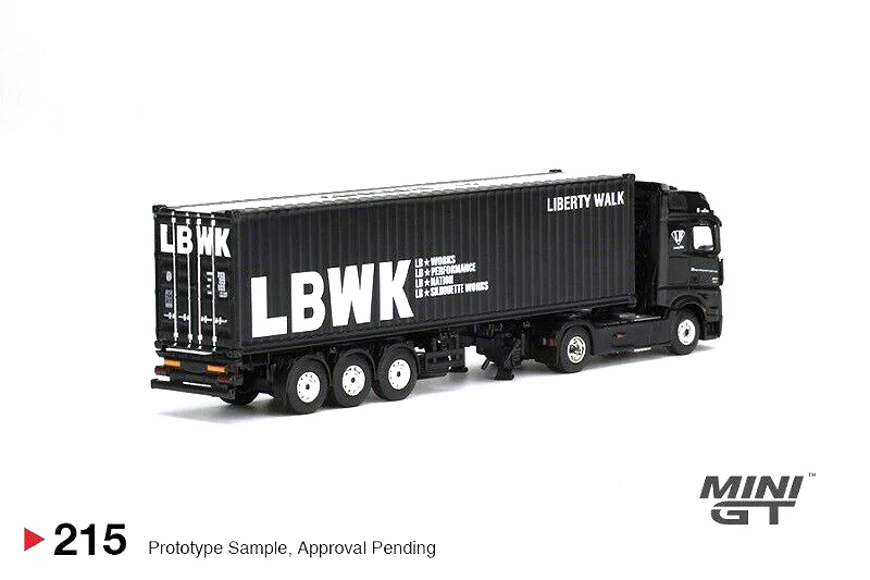 MINI GT #215 1:64 LBWK MERCEDES-BENZ ACTROS With Metal 40 Ft Container - Image 3