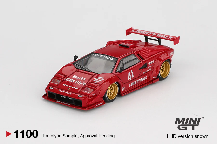 MINI GT #1100 Lamborghini Countach LB-WORKS Red - Image 2