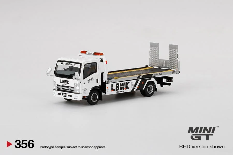 MINI GT 356 Isuzu N-Series Vehicle Transporter LBWK White RHD - Image 2