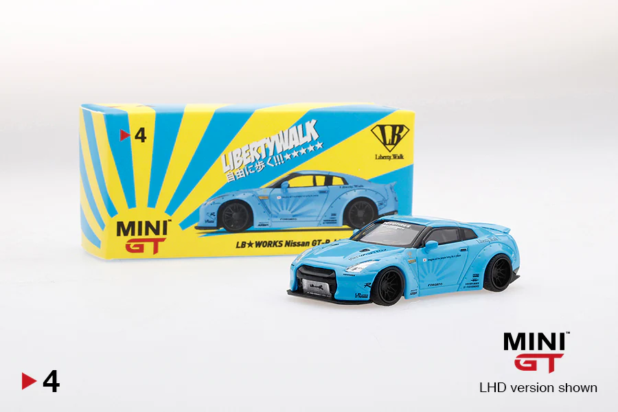 MINI GT #4 LB★WORKS Nissan GT-R (R35) Light Blue