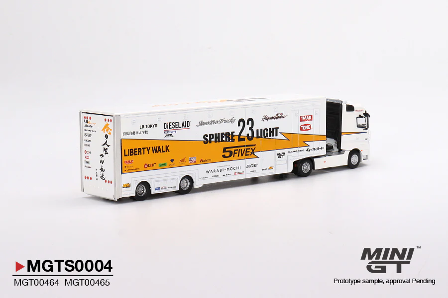 Mini GT #464 #465 LB Racing Mercedes-Benz Actros Silhouette Nissan S15 SILVIA Presentation - Image 10
