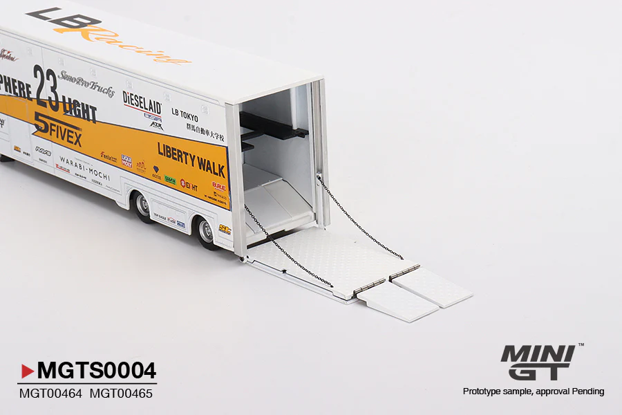 Mini GT #464 #465 LB Racing Mercedes-Benz Actros Silhouette Nissan S15 SILVIA Presentation - Image 13