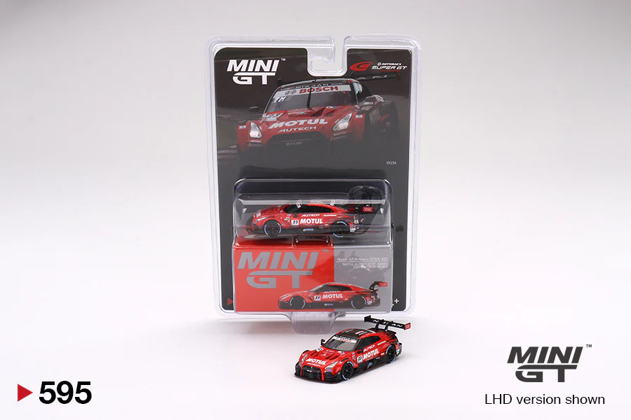 MINI GT #595 Nissan GT-R Nismo GT500 #23 MOTUL AUTECH GT-R NISMO 2021 SUPER GT SERIES Japan Exclusive Blister Package - Image 2