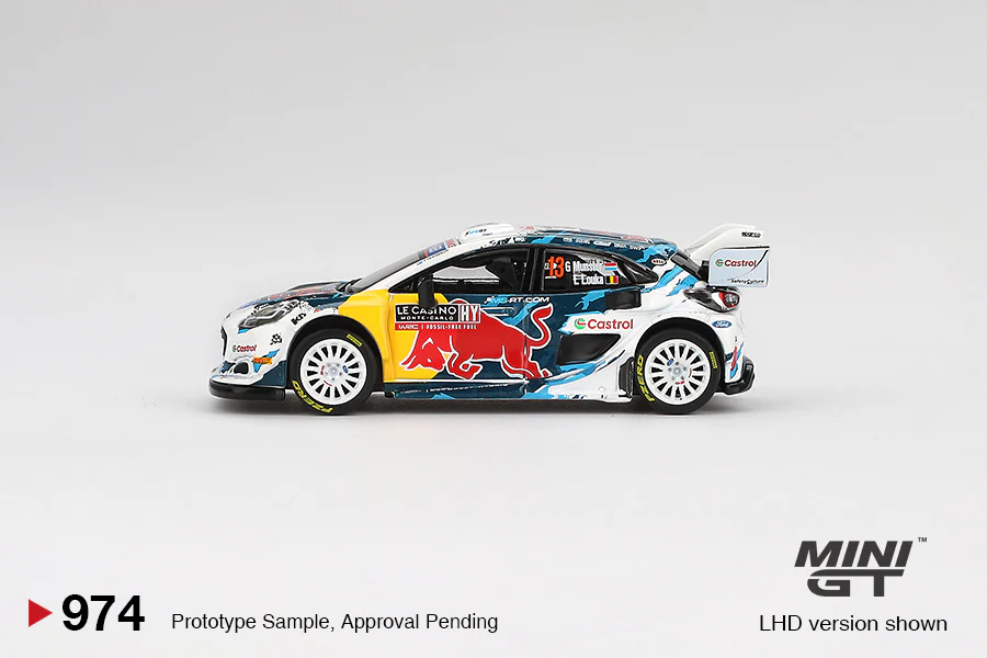 MINI GT #974 Ford Puma Rally1 #13 M-Sport Ford WRT 2024 Rally Monte Carlo - Image 3