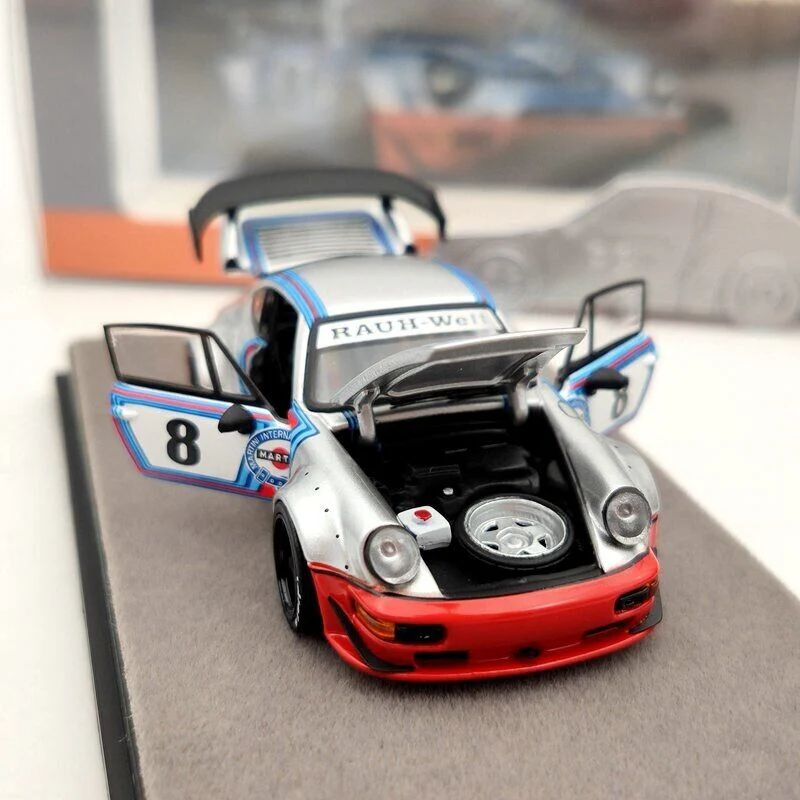 PGM 1/64 RWB Porsche 911 964 Martini Fully Open Rauh-Welt - Image 5