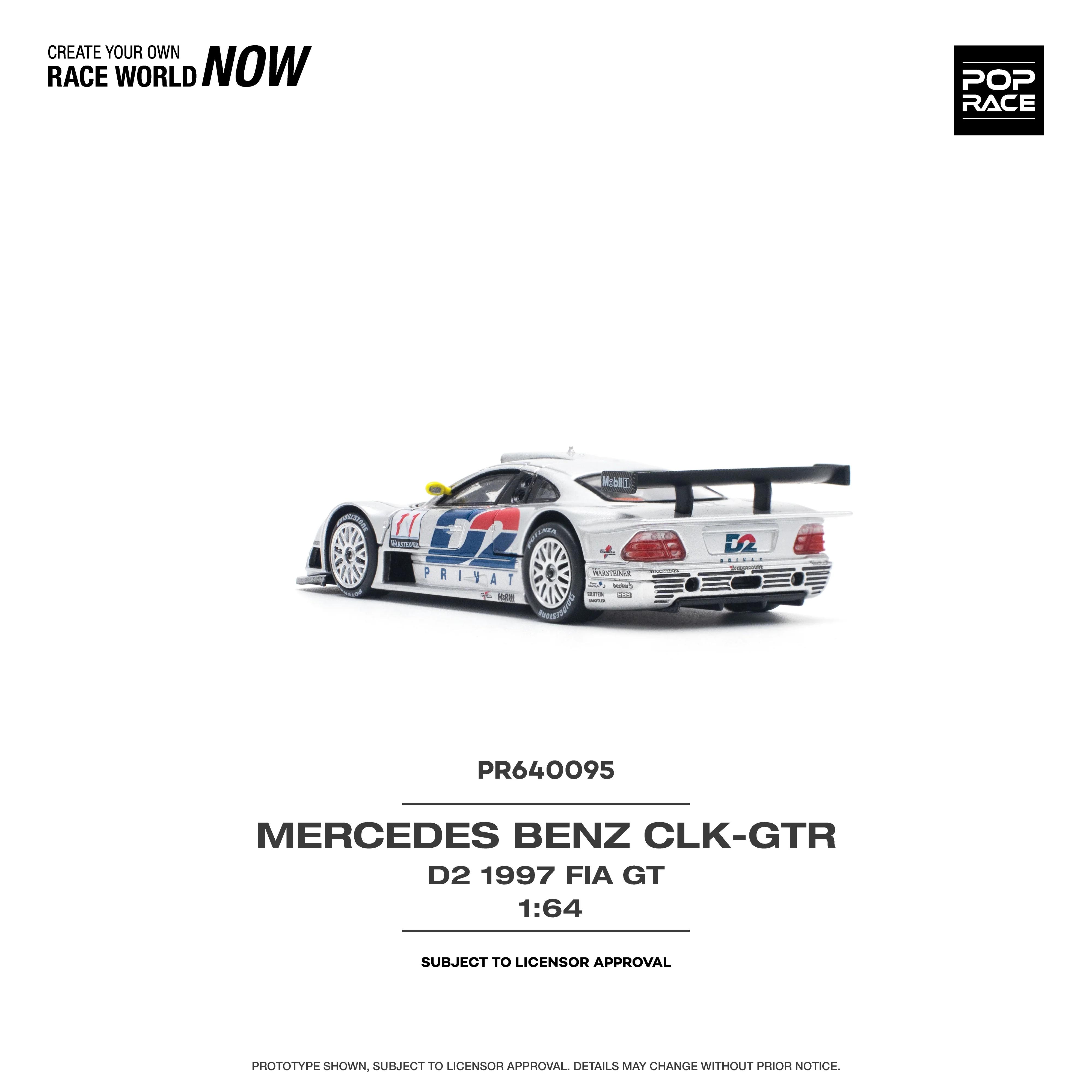 POPRACE 1:64 Mercedes-Benz AMG CLK GTR 1997 FIA GT D2 - Image 2
