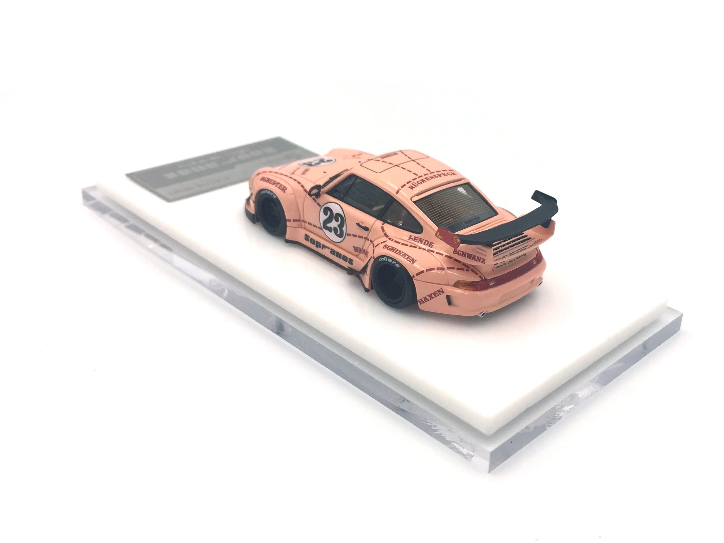 Fuelme 1/64 Porsche 911 993 RWB Rough Rhythm Pink Pig Sporanos - Image 5