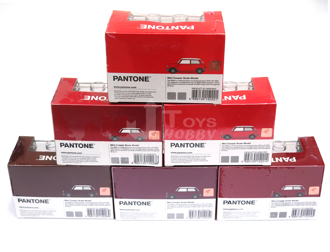Tiny Mini Cooper Pantone Series RED Set of 6 LAST - Image 3